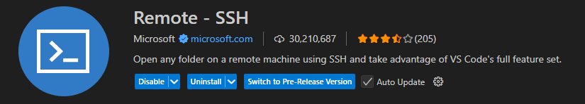 Remote SSH Extension Installation